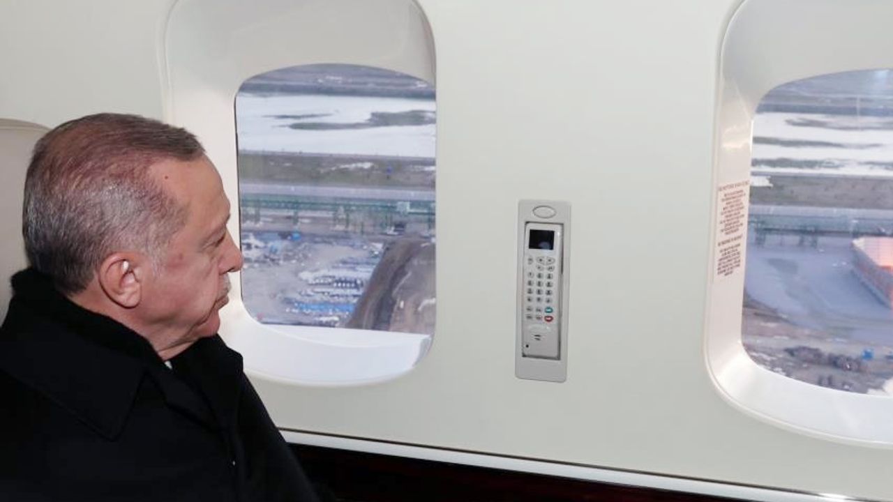 Cumhurbaşkanı Erdoğan, havadan inceledi