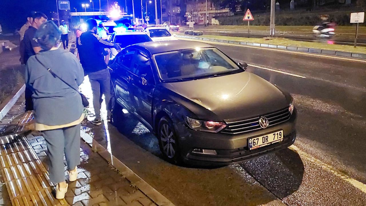 Kdz. Ereğli'de, alkollü ve ehliyetsiz sürücü kaza yaptı!