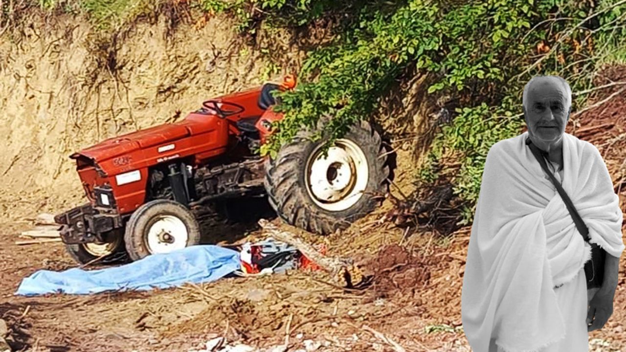 Şarampole devrilen traktörün sürücüsü yaşamını yitirdi