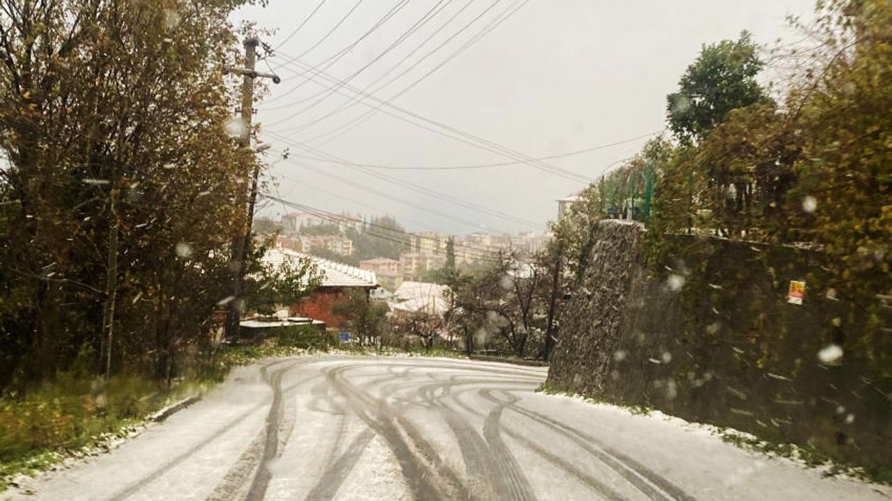 Zonguldak'ta, kar yağışı başladı