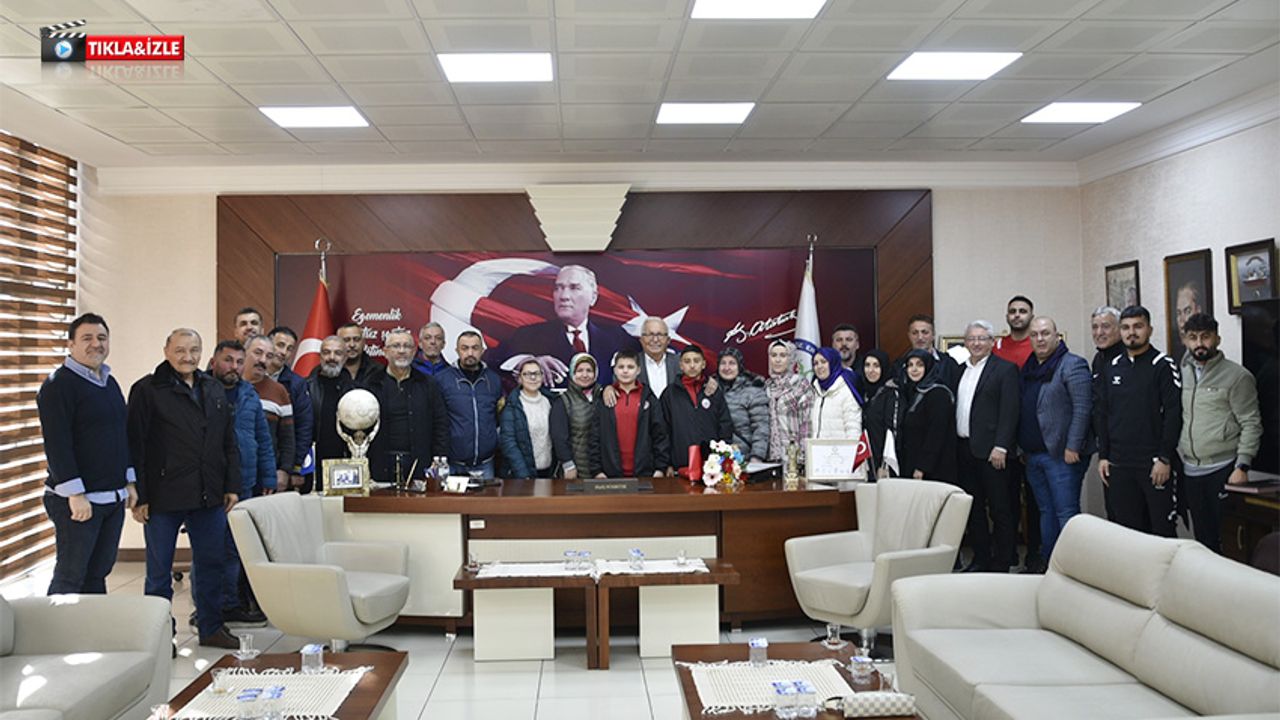 Sporcu ailelerinden Posbıyık'a 'teşekkür' ziyareti