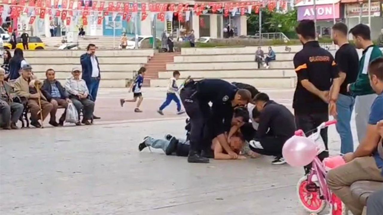 Kavgaya karıştı, polise zor anlar yaşattı!