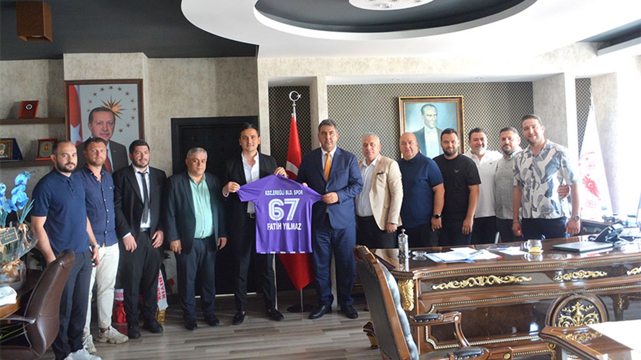 Belediyespor yönetimi, Kaymakam Yılmaz'ı ziyaret etti