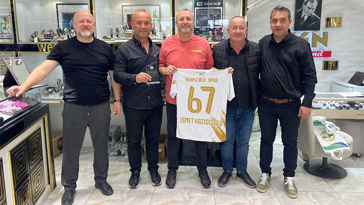 Alaplı Belediyespor'dan Yazıcıoğlu'na teşekkür ziyareti