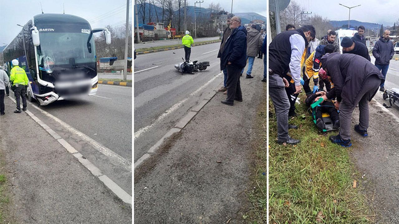 Motosiklet sürücüsü kurtarılamadı!