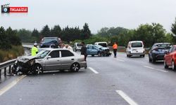 10 aracın karıştığı kazada, 3 kişi yaralandı!