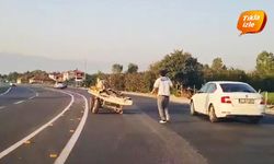 Tekerin çıkışına aldırış etmedi, sahibini de takmadı!