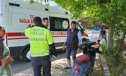 Ereğli'de, devrilen motosikletin sürücüsü yaralandı