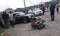 Ereğli'de, otomobil ile motosiklet çarpıştı; 1 ağır yaralı!