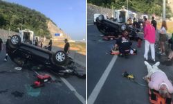 Kozlu-Ereğli yolunda otomobil takla attı: 5 yaralı!