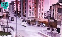 2 kişinin yaralandığı kaza anı kamerada