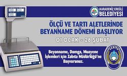 Ölçü ve tartı aletlerinde beyanname dönemi başladı