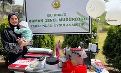 Orman köylüsü kadınlara, dikiş makinesi hibe edildi