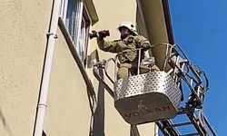 Evin camı kırılarak kurtarıldı!