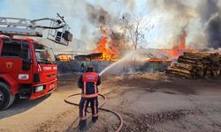 Kereste fabrikasında yangın!
