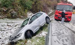 Refüjü aşarak yoldan çıktı!