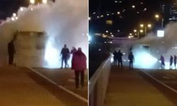 Halk otobüsünde yangın paniği!