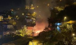 Zonguldak'ta, alevler geceyi aydınlattı!