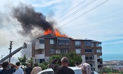 Gülüç'teki çatı yangını korkuttu!