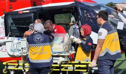 Helikopter ambulans, 4 günlük bebek için havalandı
