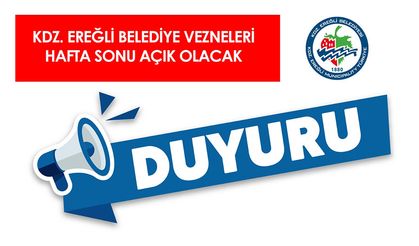 Belediye vezneleri hafta sonu açık