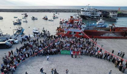 Sumud Filosu'na destek için Karadeniz’e açıldılar