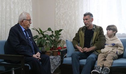 Posbıyık, depremzede aileyi ziyaret etti