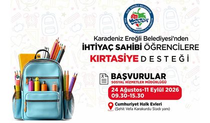 Belediyeden öğrencilere kırtasiye desteği