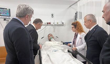 Vali Hacıbektaşoğlu, yaralı işçileri ziyaret etti