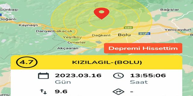 Deprem! Kdz. Ereğli'den de hissedildi!