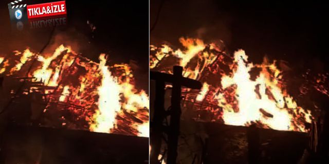 Sahur vakti çıkan yangında, 3 ev küle döndü!