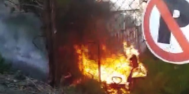 Ereğli'de, muhtarın dikkati yangının büyümesini önledi