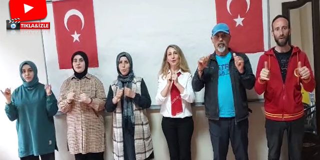 Gençlik ve Spor Bayramı'nı, işaret diliyle kutladılar