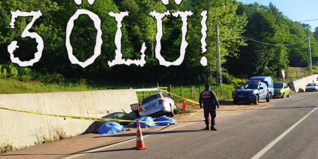 Bayram yolunda feci kaza: 3 ölü, 1 ağır yaralı!