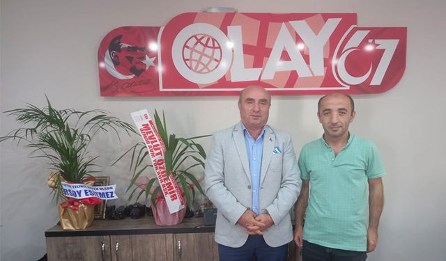 Muhtar adayı Gürle'den Olay67'ye kutlama ziyareti