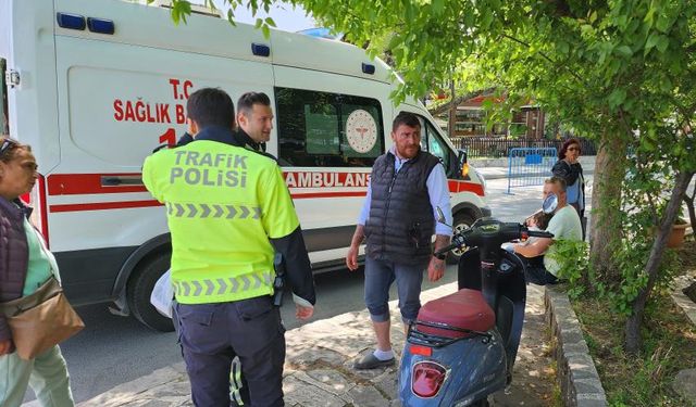 Ereğli'de, devrilen motosikletin sürücüsü yaralandı