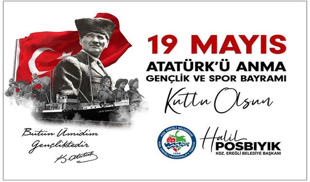 Başkan Posbıyık'tan, 19 Mayıs kutlaması