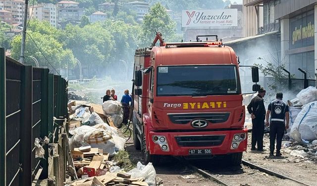 Yanan kartonlar ekipleri harekete geçirdi