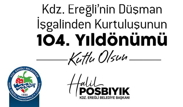 Posbıyık, Ereğli'nin kurtuluş yıldönümünü kutladı