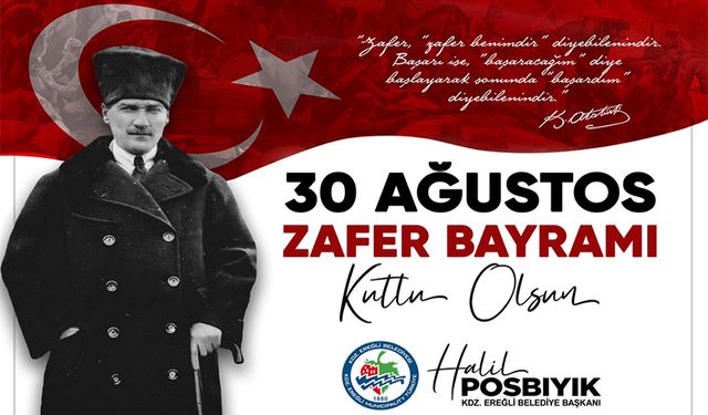 Başkan Posbıyık'tan "Zafer Bayramı" kutlaması