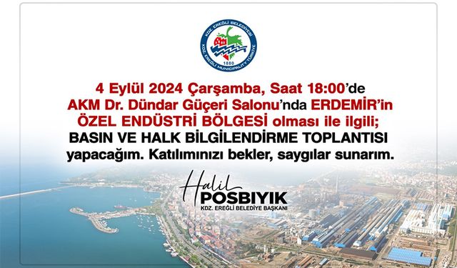 Başkan Posbıyık'tan toplantıya davet