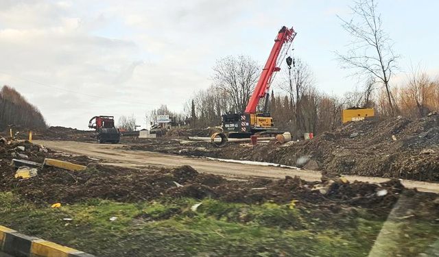 Zonguldak-Ereğli yolunda çalışmalar sürüyor