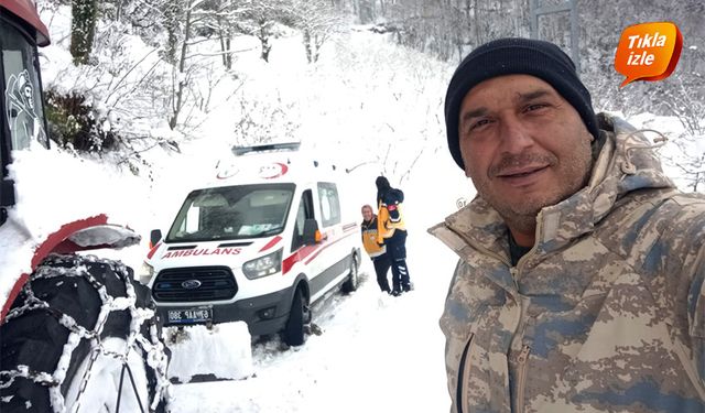 Muhtar yolu açtı, sağlıkçılar hastaya ulaştı