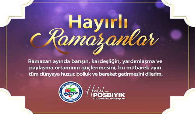 Posbıyık'tan Ramazan mesajı