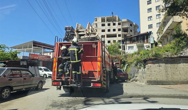 Aspiratörden çıkan yangın paniğe neden oldu