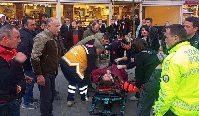 Motosikletin çarptığı kadın ağır yaralandı