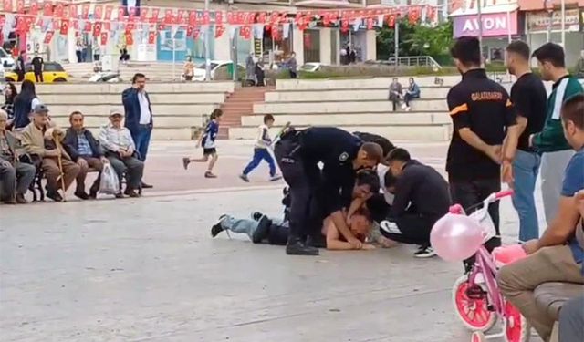 Kavgaya karıştı, polise zor anlar yaşattı!