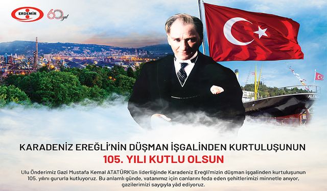 ERDEMİR, kurtuluşun 105'inci yılını kutladı