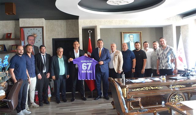 Belediyespor yönetimi, Kaymakam Yılmaz'ı ziyaret etti