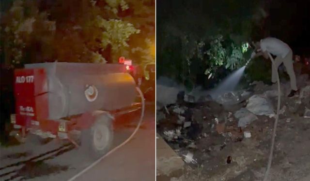 Yakılan çöpler, yangına neden oldu!